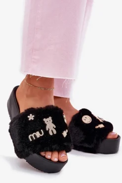 Klapki Z Futerkiem|Klapki Na Platformie><noscript><img width=