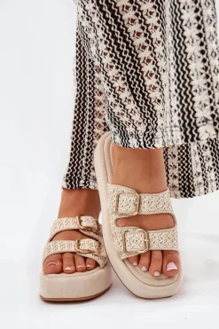 Klapki Na Platformie|Klapki Damskie Klasyczne><noscript><img width=