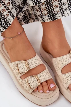 Klapki Na Platformie|Klapki Damskie Klasyczne><noscript><img width=