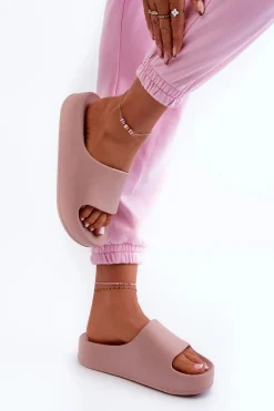 Clearance Klapki Damskie Na Platformie Piankowe Różowe Airaplea Damskie Klapki Basenowe|Klapki Na Platformie