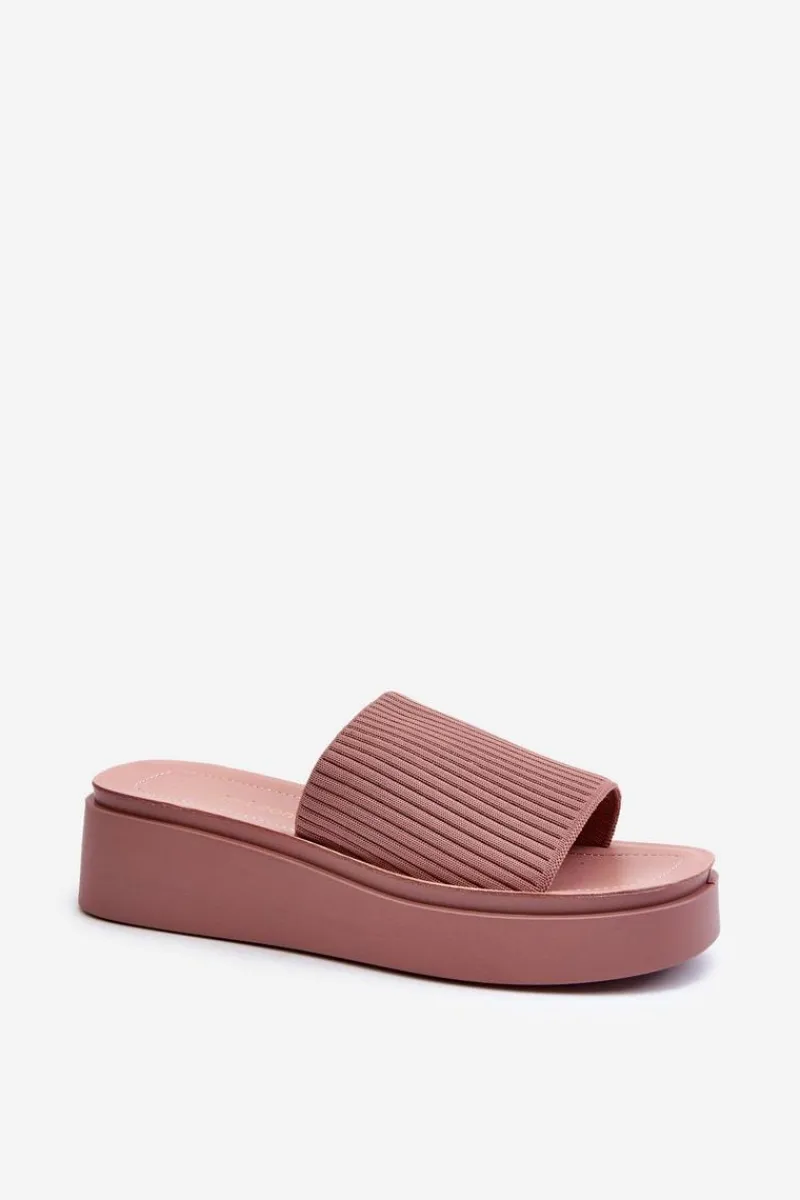 Klapki Na Platformie|Klapki Damskie Klasyczne>Buty Sergio Leone Klapki Damskie Na Platformie Sergio Leone SK083H Różowe