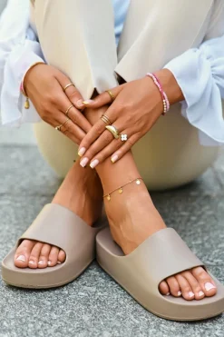 Klapki Basenowe|Klapki Na Platformie>Boto Klapki Damskie Na Platformie Piankowe Brązowe Airaplea