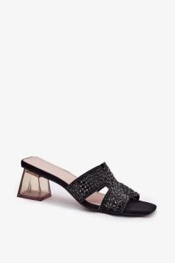 Best Buty damskie Vinceza Klapki Damskie Na Słupku Vinceza 62230 Czarne