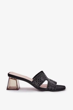 Best Buty damskie Vinceza Klapki Damskie Na Słupku Vinceza 62230 Czarne