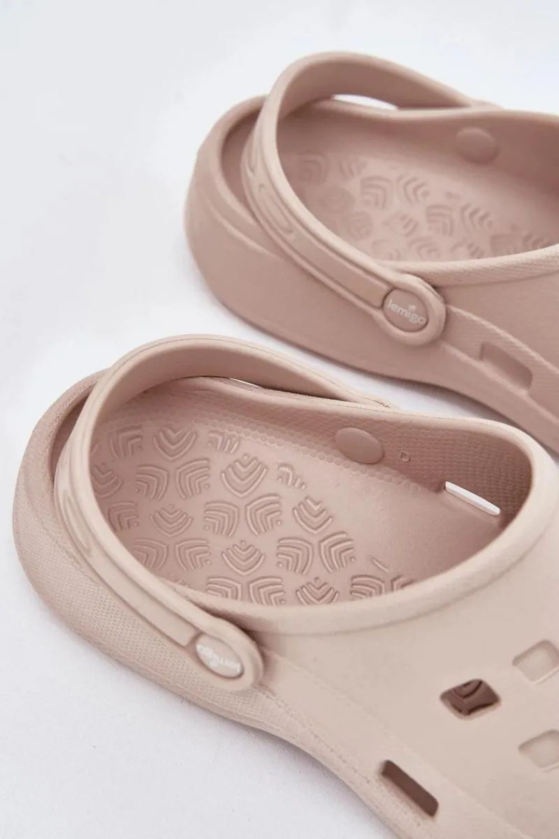 Klapki Basenowe|Klapki Damskie Klasyczne>Boto Klapki Damskie Piankowe LEMIGO 806 Beżowe Beżowy