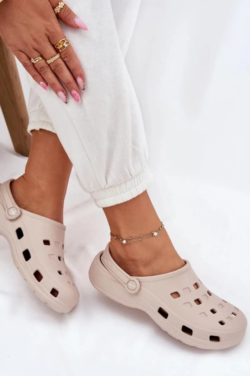 Klapki Basenowe|Klapki Damskie Klasyczne>Boto Klapki Damskie Piankowe LEMIGO 806 Beżowe Beżowy