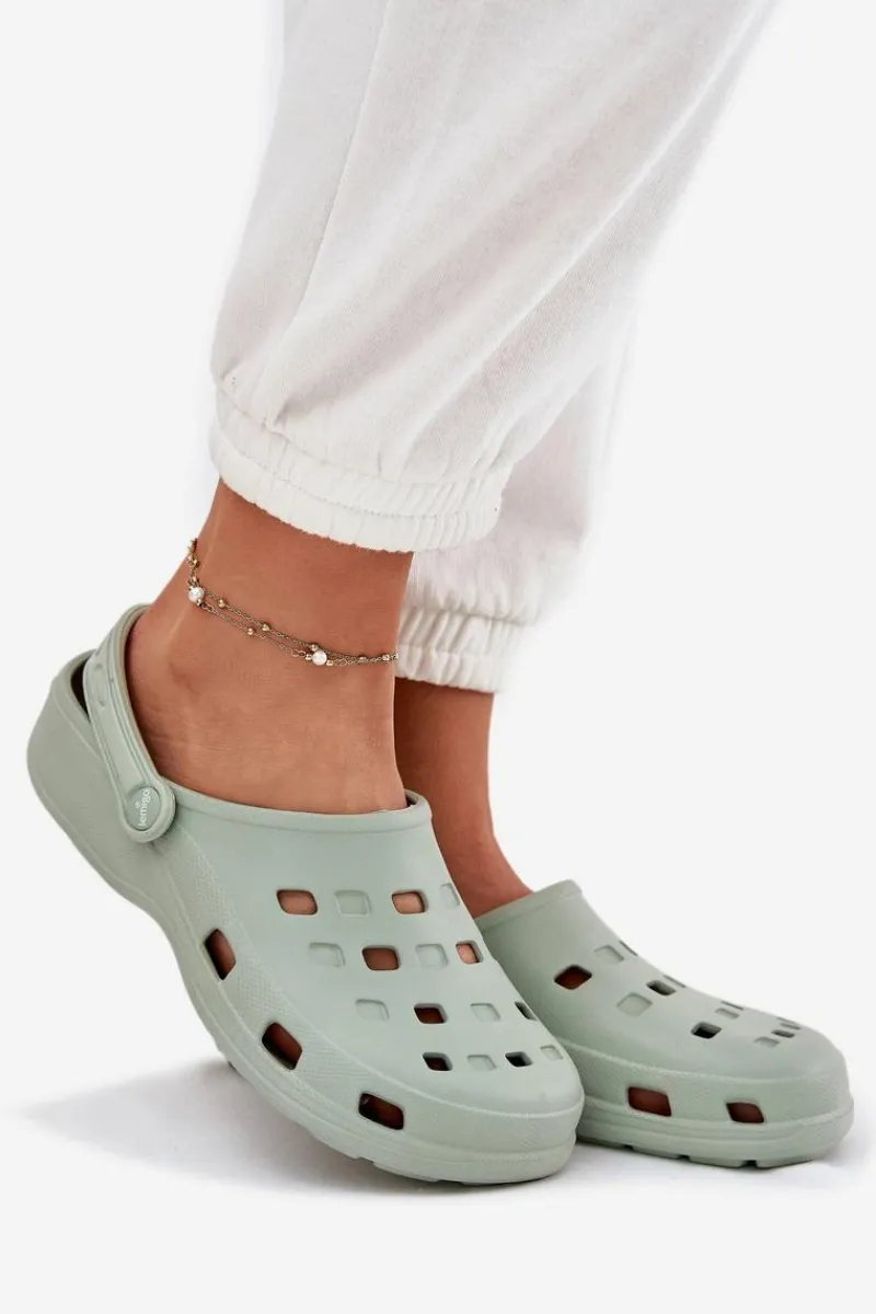 Discount Boto Klapki Damskie Piankowe LEMIGO 806 Miętowe Zielony