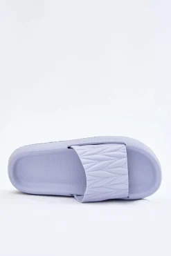 Discount Klapki Damskie Piankowe Na Platformie Niebieskie Vanesha Damskie Klapki Basenowe|Klapki Na Platformie