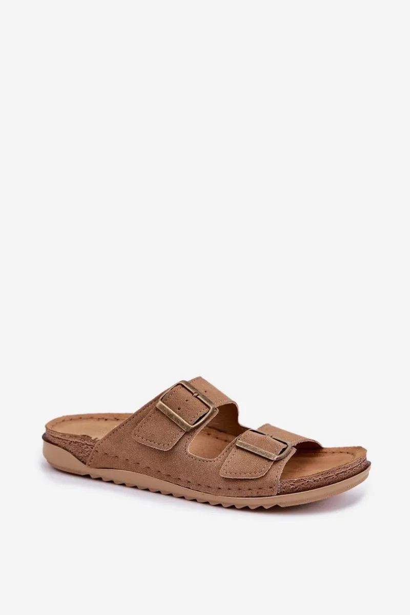 Sale INBLU Klapki Damskie Profilaktyczne AA000068 Brązowe