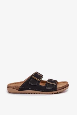 Hot Klapki Damskie Profilaktyczne AA000068 Czarne Damskie Klapki Na Platformie|Klapki Damskie Klasyczne