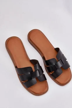 Best Boto Klapki Damskie Z Eko Skóry Czarne Lisanoria