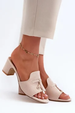 Klapki Na Obcasie|Klapki Damskie Klasyczne><noscript><img width=