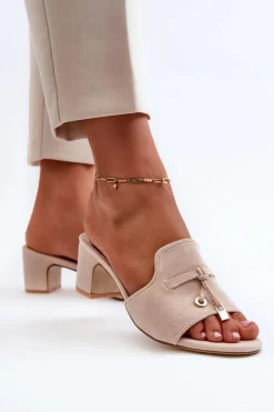 Klapki Na Obcasie|Klapki Damskie Klasyczne><noscript><img width=