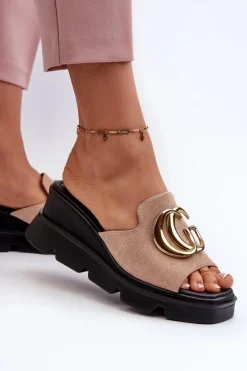 Klapki Na Platformie|Klapki Damskie Klasyczne><noscript><img width=