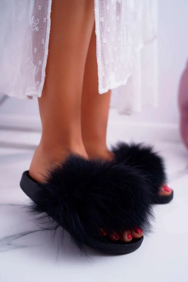 Sale Klapki Damskie Z Futerkiem Czarne Mellow Damskie Klapki Z Futerkiem|Klapki Damskie Klasyczne