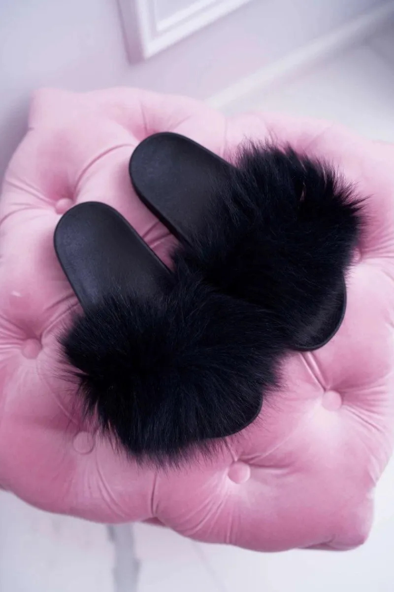 Sale Klapki Damskie Z Futerkiem Czarne Mellow Damskie Klapki Z Futerkiem|Klapki Damskie Klasyczne