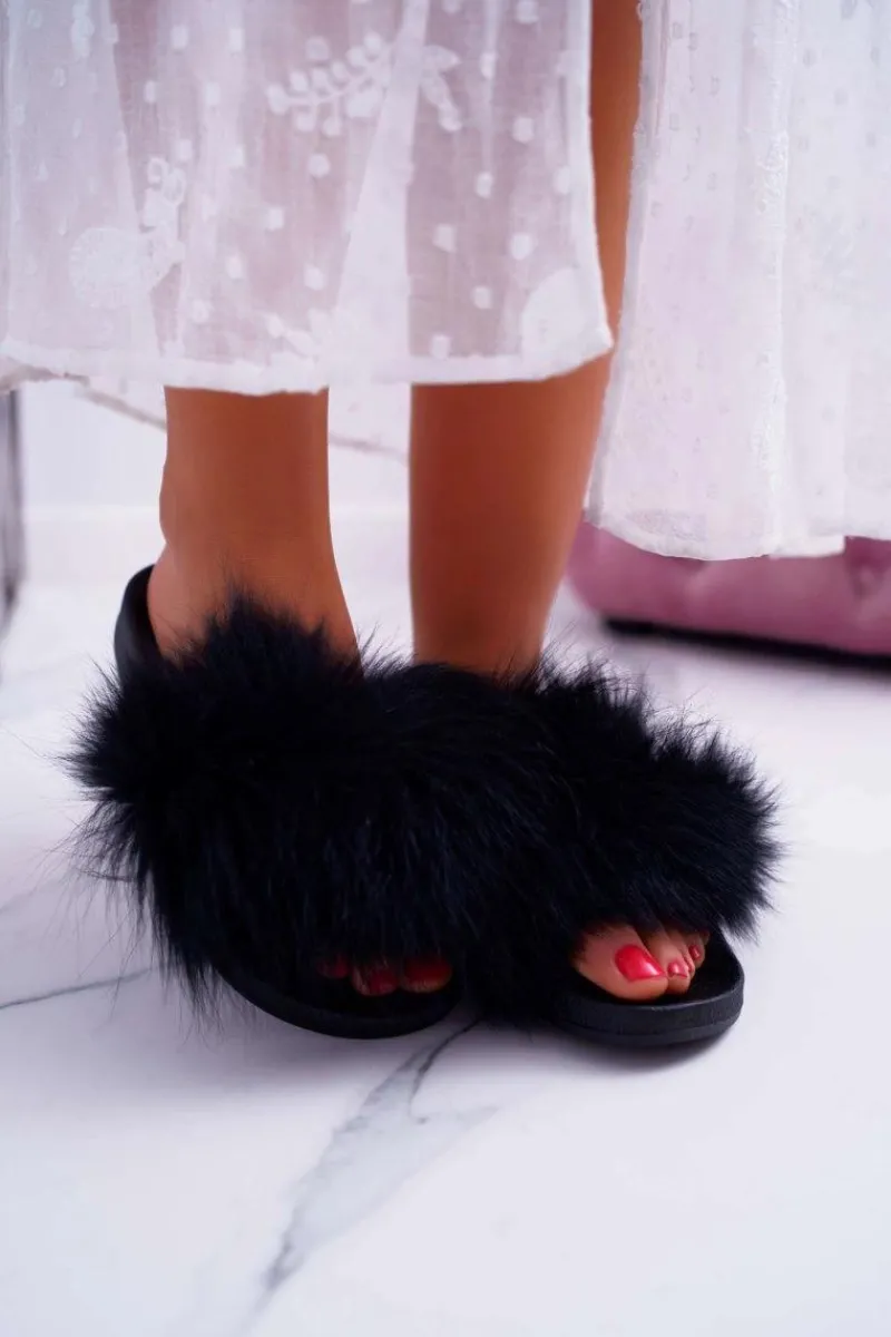 Sale Klapki Damskie Z Futerkiem Czarne Mellow Damskie Klapki Z Futerkiem|Klapki Damskie Klasyczne