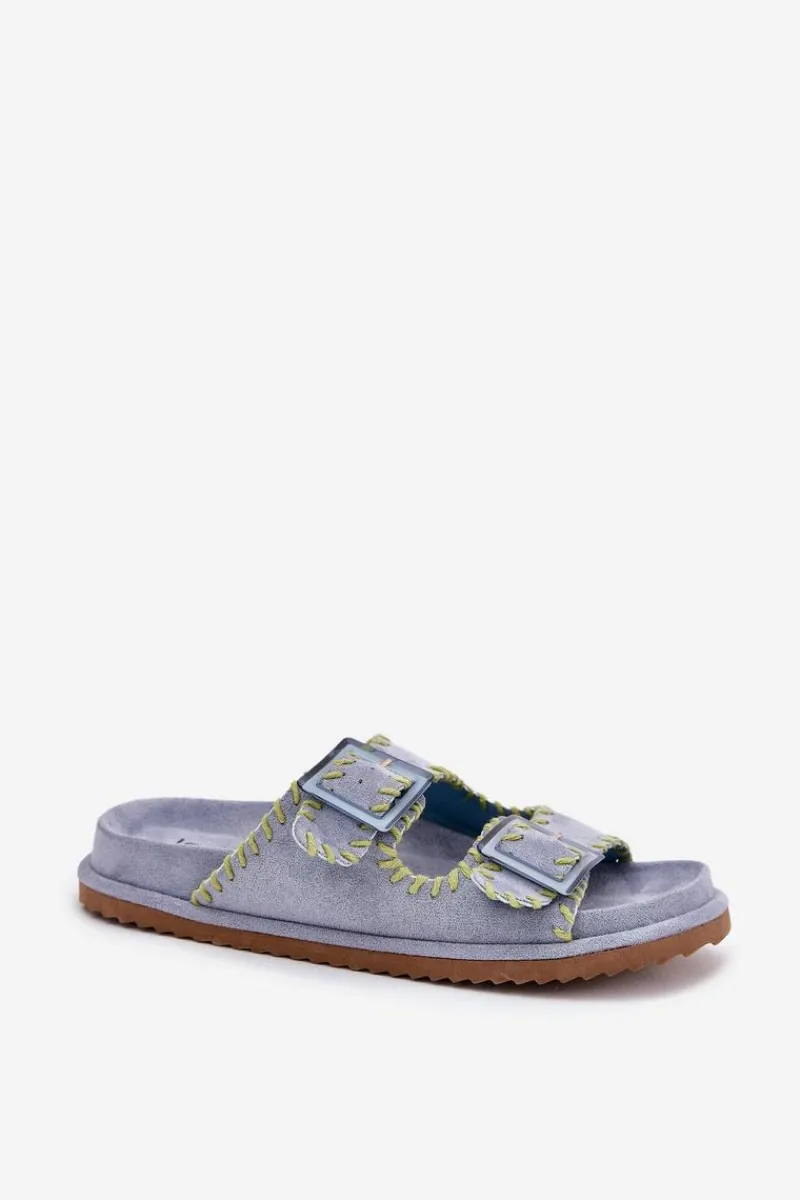 Best Klapki Damskie Z Klamrami I Ozdobnym Obszyciem e Visley Damskie Klapki Na Platformie|Klapki Damskie Klasyczne