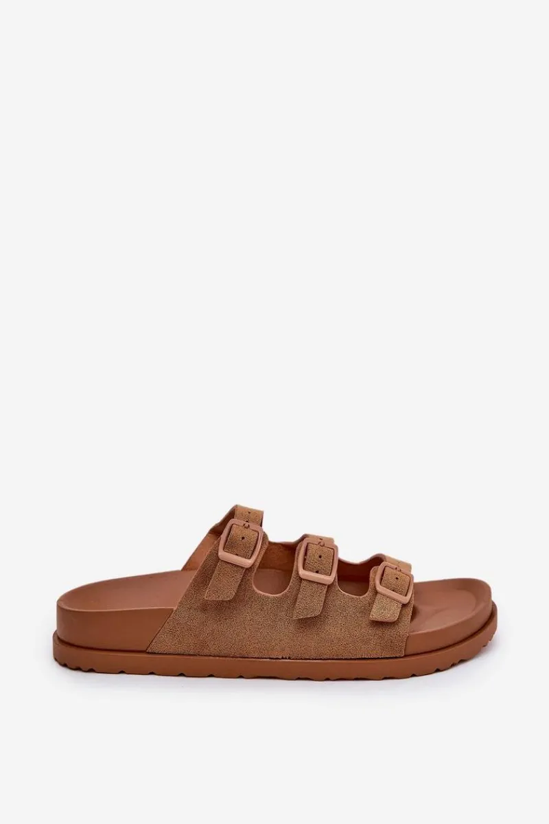 Clearance Klapki Damskie Z Paskami I Klamrami Camel Uliri Damskie Klapki Korkowe|Klapki Na Platformie