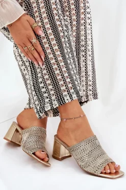 Klapki Na Obcasie|Klapki Damskie Klasyczne><noscript><img width=