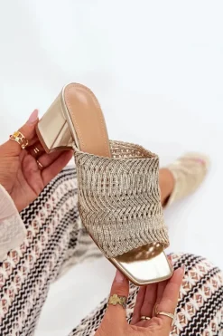 Klapki Na Obcasie|Klapki Damskie Klasyczne><noscript><img width=