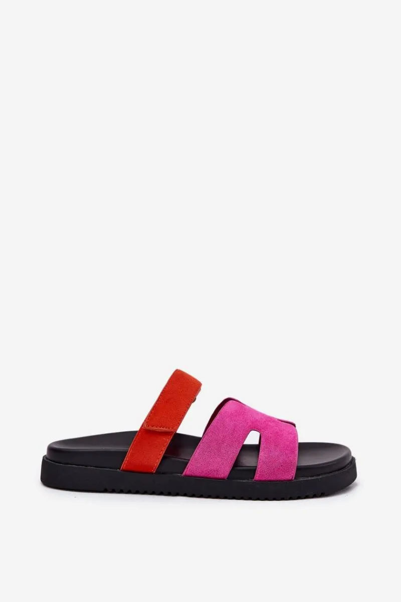 Sale Buty damskie Vinceza Klapki Damskie Z Rzepem Vinceza 17401 Fuksja