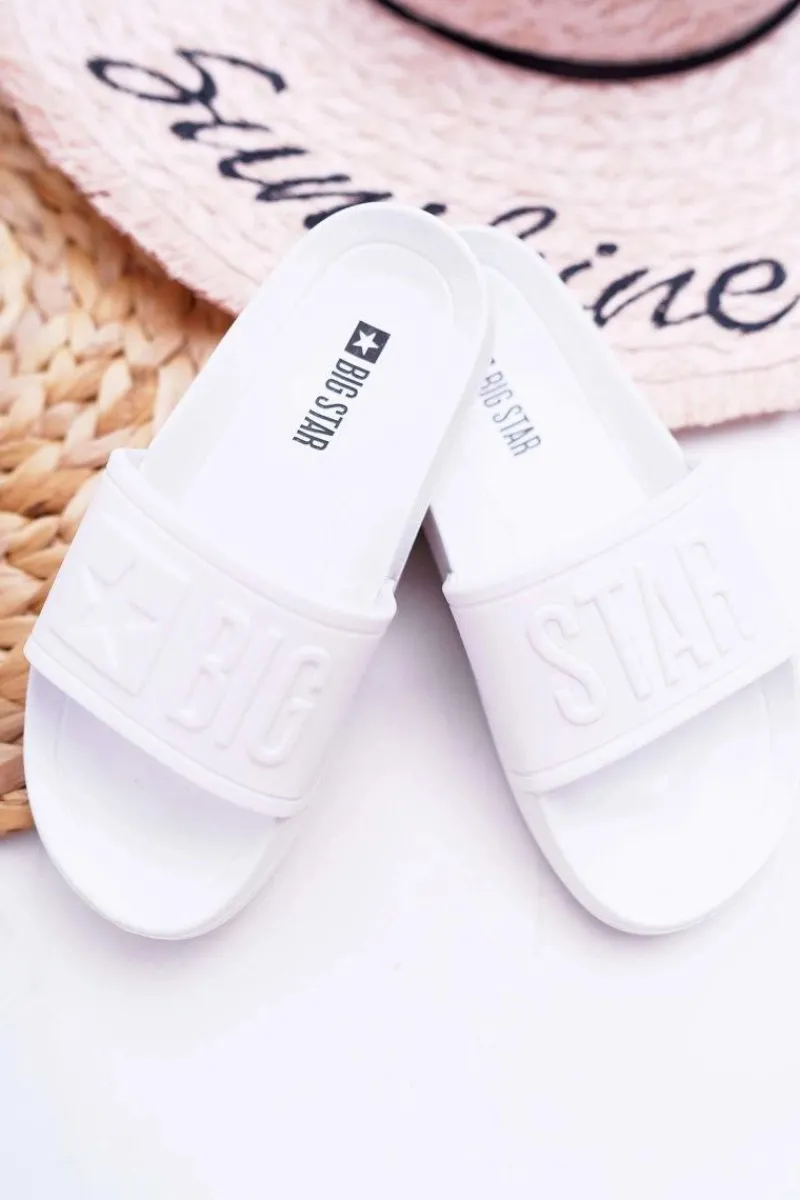 Clearance Klapki Dziecięce Big Star Białe DD374154 Dzieci Chłopięce|Dziewczęce