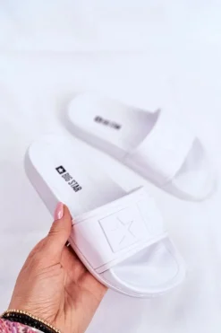 Clearance Klapki Dziecięce Big Star Białe DD374154 Dzieci Chłopięce|Dziewczęce