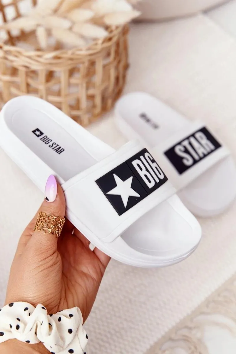 Online Klapki Dziecięce Big Star DD374151 Białe Dzieci Chłopięce|Dziewczęce