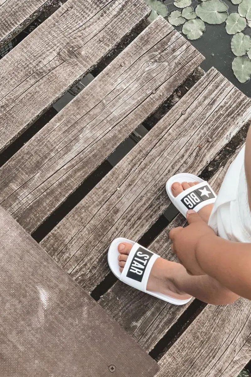 Online Klapki Dziecięce Big Star DD374151 Białe Dzieci Chłopięce|Dziewczęce