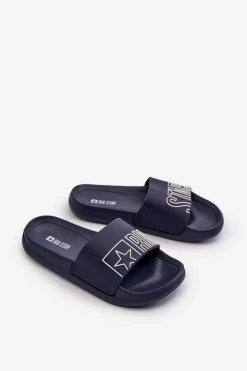 Online Big Star Shoes Klapki Dziecięce BIG STAR NN374521 Granatowe