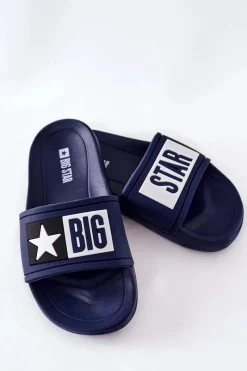 Chłopięce|Dziewczęce>Big Star Shoes Klapki Dziecięce Big Star DD374152 Granatowe