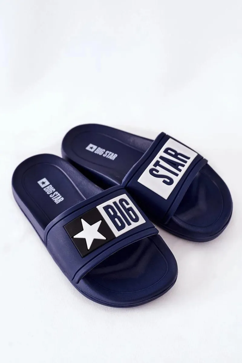Chłopięce|Dziewczęce>Big Star Shoes Klapki Dziecięce Big Star DD374152 Granatowe