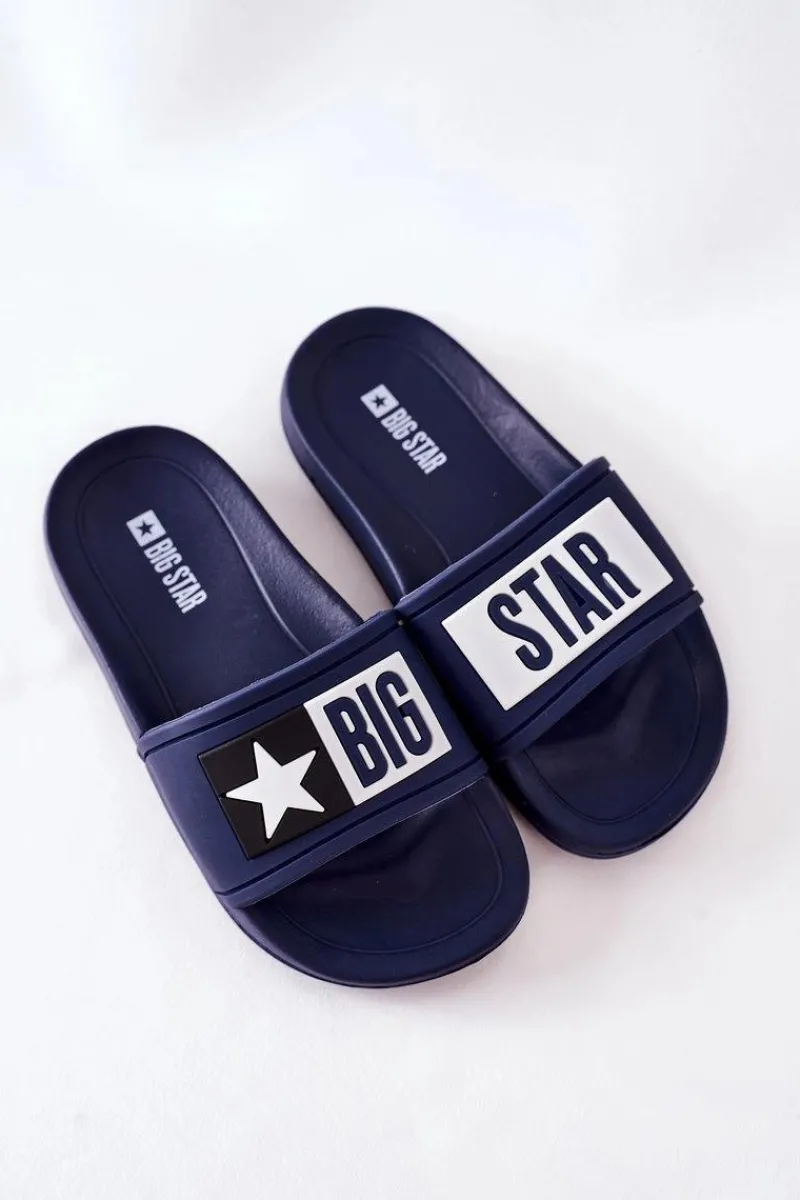 Chłopięce|Dziewczęce>Big Star Shoes Klapki Dziecięce Big Star DD374152 Granatowe