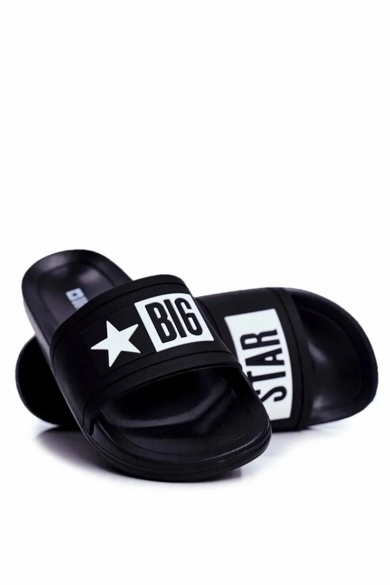 Sale Big Star Shoes Klapki Dziecięce Big Star Czarne DD374150 Czarny