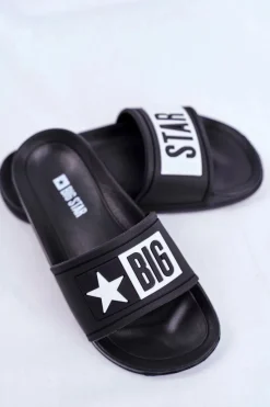 Sale Big Star Shoes Klapki Dziecięce Big Star Czarne DD374150 Czarny