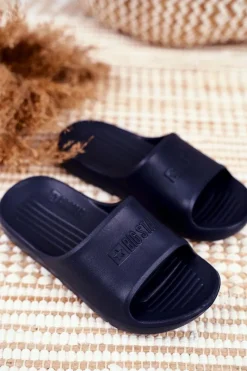 Chłopięce|Dziewczęce>Big Star Shoes Klapki Dziecięce Młodzieżowe Big Star Granatowe GG374810