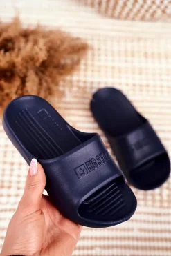 Chłopięce|Dziewczęce>Big Star Shoes Klapki Dziecięce Młodzieżowe Big Star Granatowe GG374810