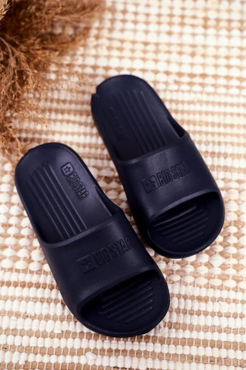 Chłopięce|Dziewczęce>Big Star Shoes Klapki Dziecięce Młodzieżowe Big Star Granatowe GG374810