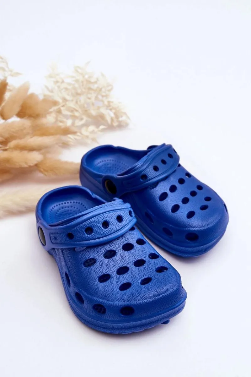 Chłopięce|Dziewczęce>Boto Klapki Dziecięce Piankowe Kroksy Niebieskie Lucas