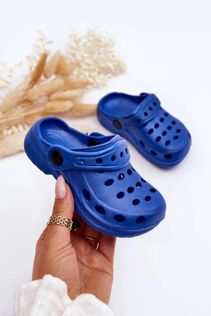 Chłopięce|Dziewczęce>Boto Klapki Dziecięce Piankowe Kroksy Niebieskie Lucas