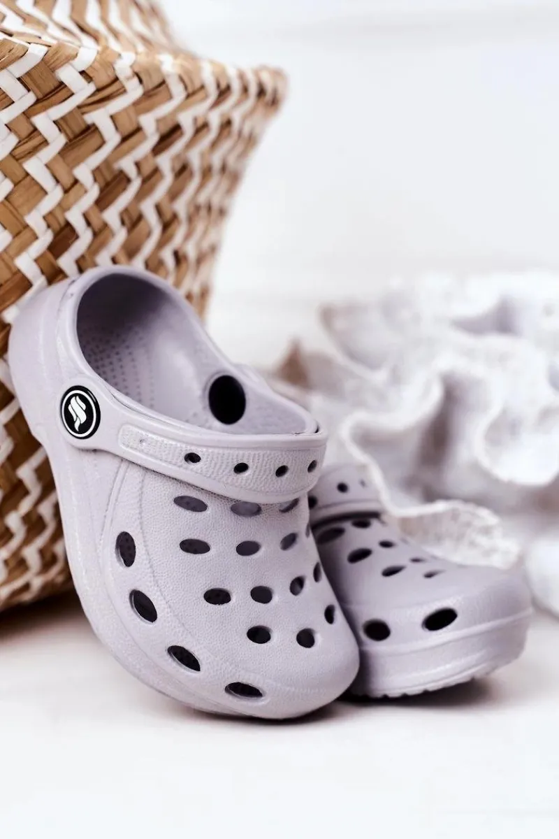 Discount Klapki Dziecięce Piankowe Kroksy Szare Lucas Dzieci Chłopięce|Dziewczęce