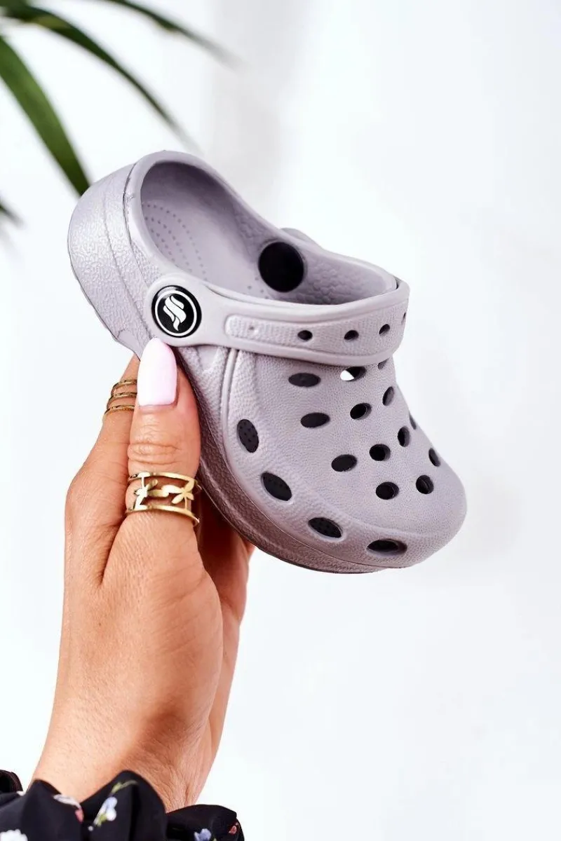 Discount Klapki Dziecięce Piankowe Kroksy Szare Lucas Dzieci Chłopięce|Dziewczęce