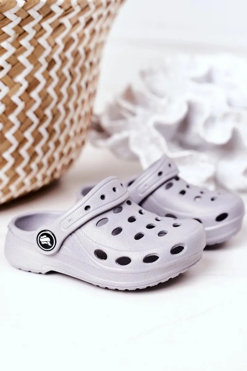 Discount Klapki Dziecięce Piankowe Kroksy Szare Lucas Dzieci Chłopięce|Dziewczęce