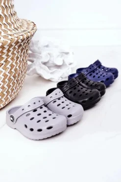 Discount Klapki Dziecięce Piankowe Kroksy Szare Lucas Dzieci Chłopięce|Dziewczęce