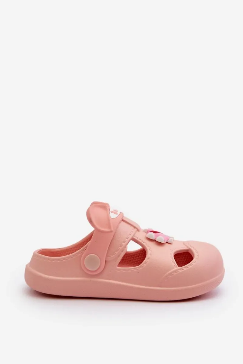 Chłopięce|Dziewczęce>Boto Klapki Dziecięce Piankowe Z Ozdobą Różowe Opleja Różowy