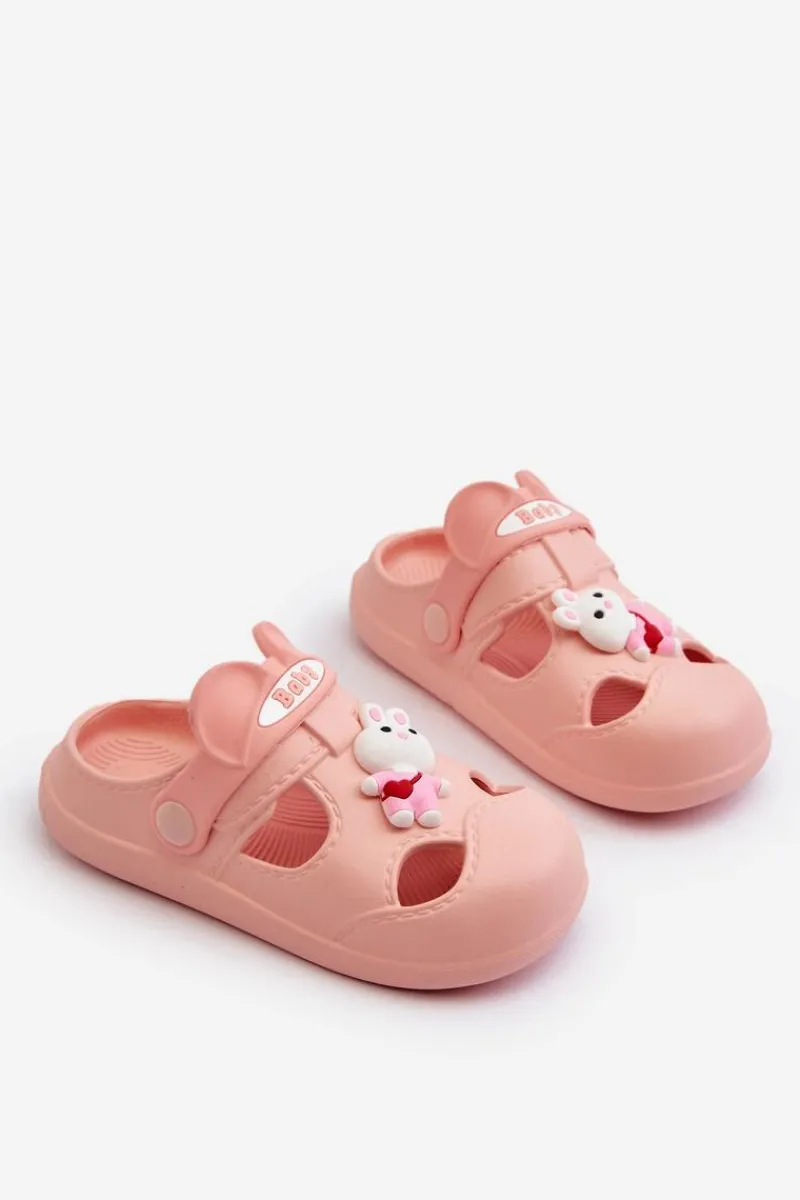 Chłopięce|Dziewczęce>Boto Klapki Dziecięce Piankowe Z Ozdobą Różowe Opleja Różowy