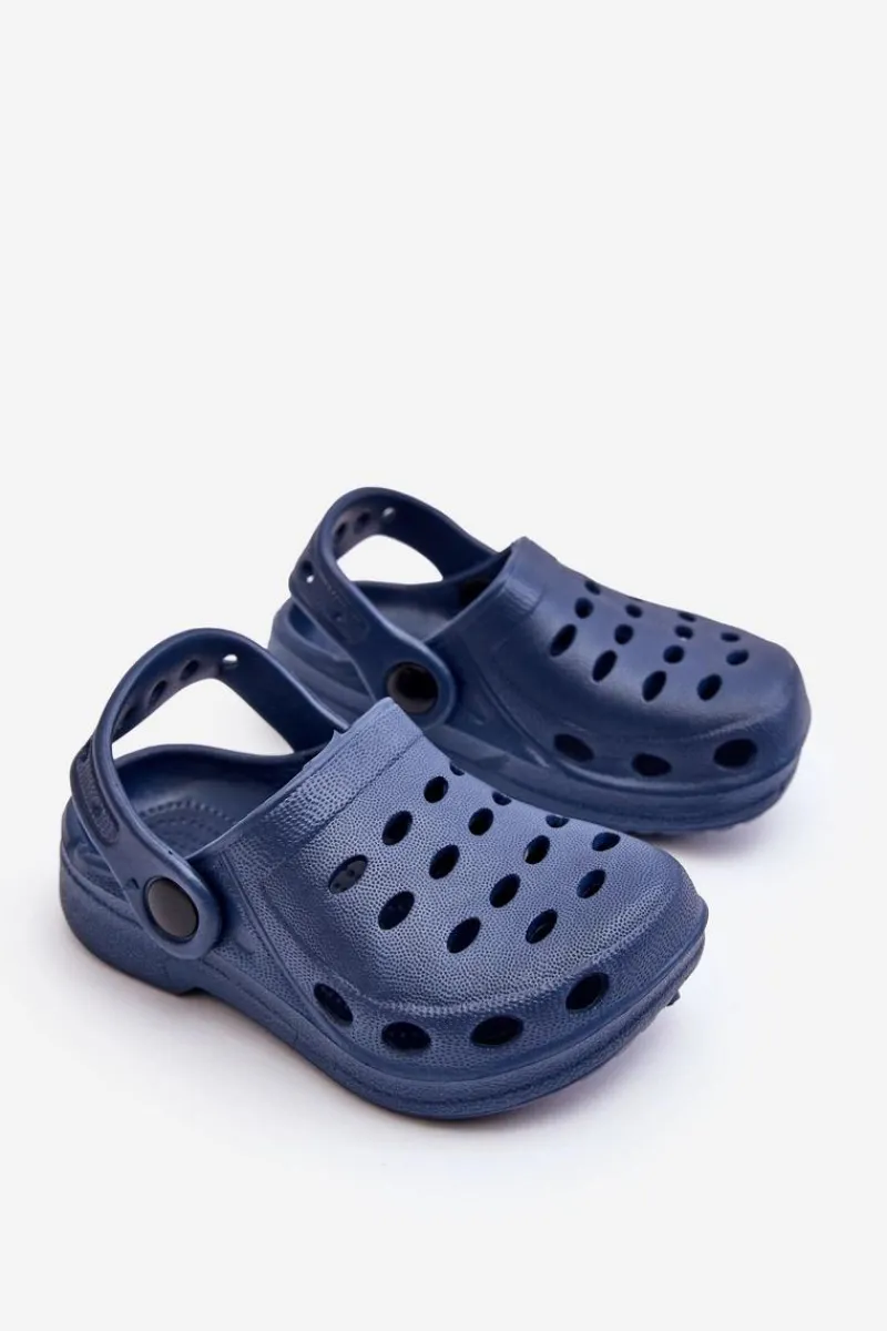 Hot Boto Klapki Dziecięce Piankowe Kroksy Granatowe Lucas