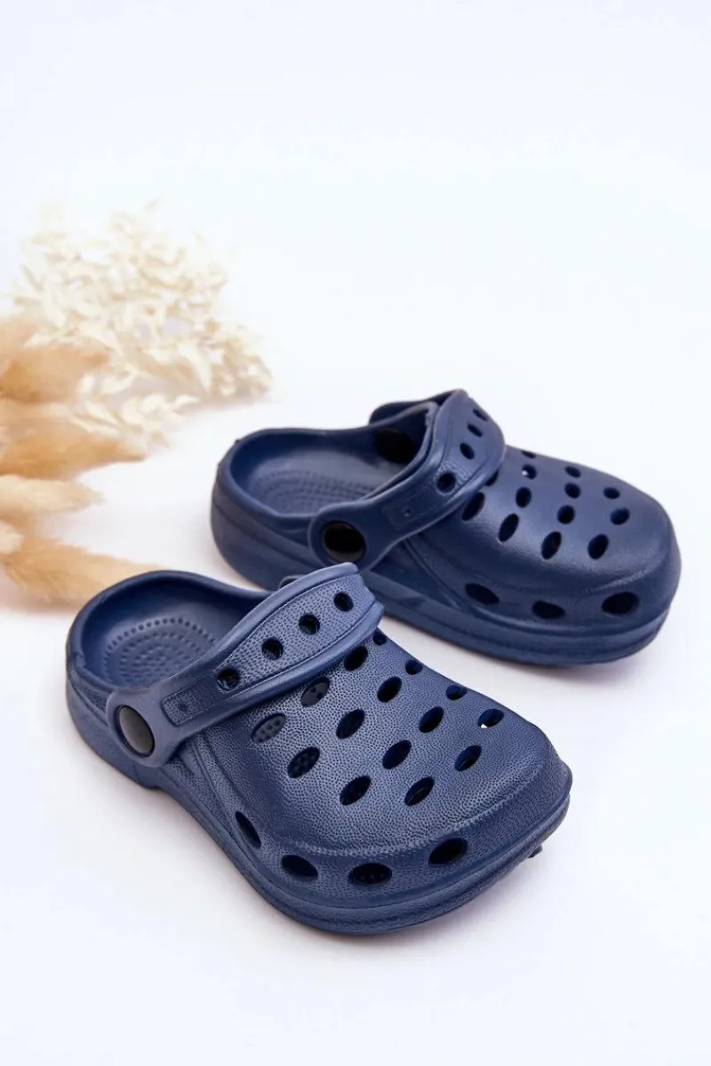 Hot Boto Klapki Dziecięce Piankowe Kroksy Granatowe Lucas