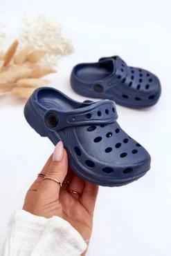 Hot Boto Klapki Dziecięce Piankowe Kroksy Granatowe Lucas